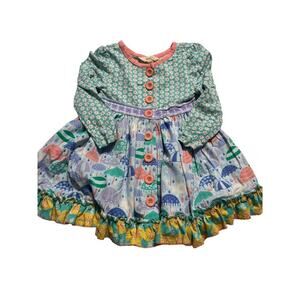 Matilda Jane Just Above the Clouds Dress Girls Size 2 Excellent Gently used cond